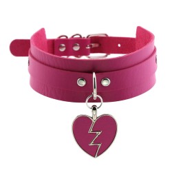 lightning heart pendant collar